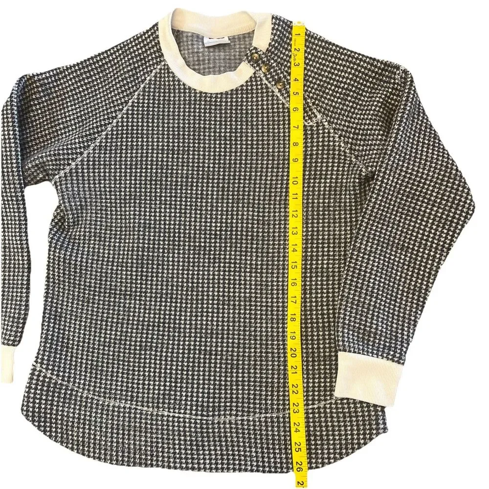 Columbia Womens Sweater Size L Chillin Houndstooth Fleece Pullover Long Sleeve - Picture 6 of 8